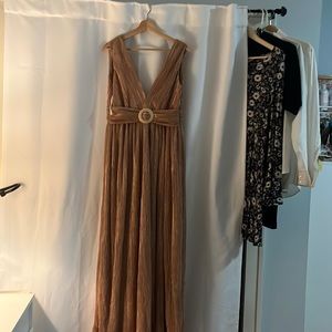 Rose gold maxi dress